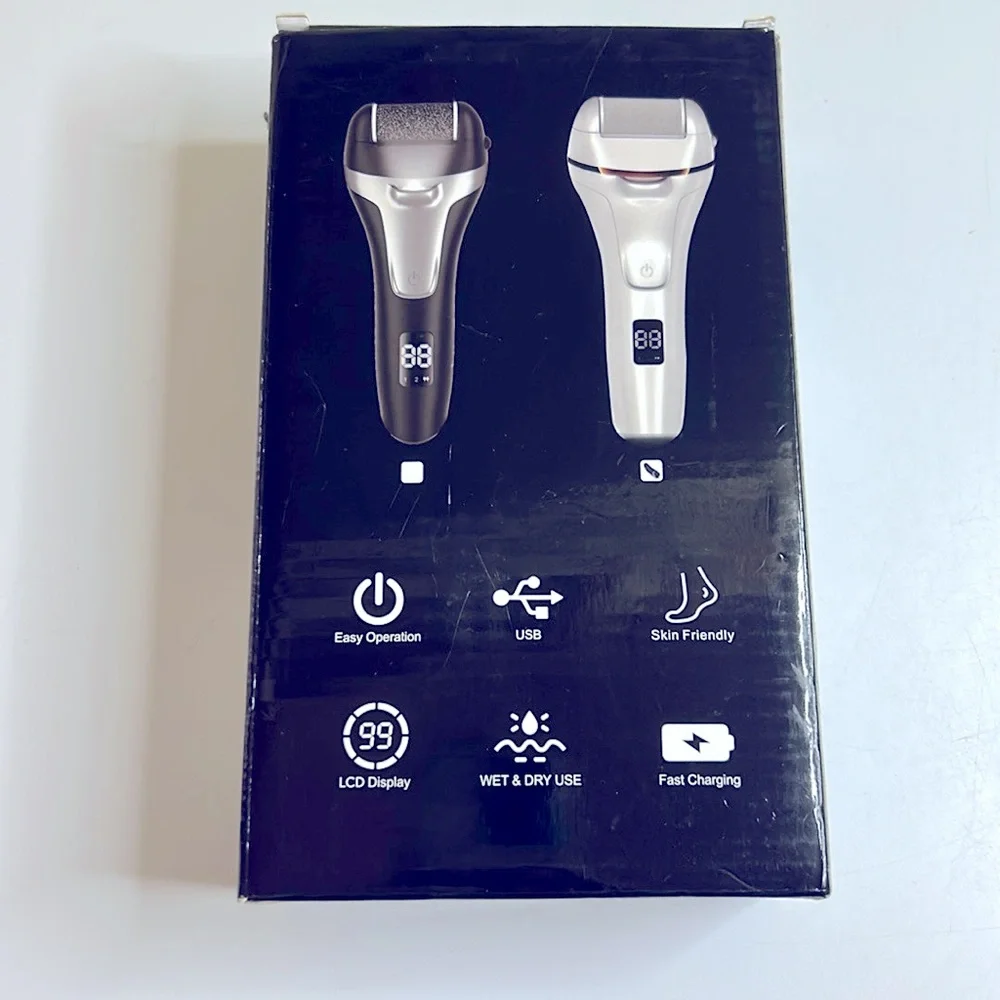 White Rechargeable Cordless Callus Remover Large Kit